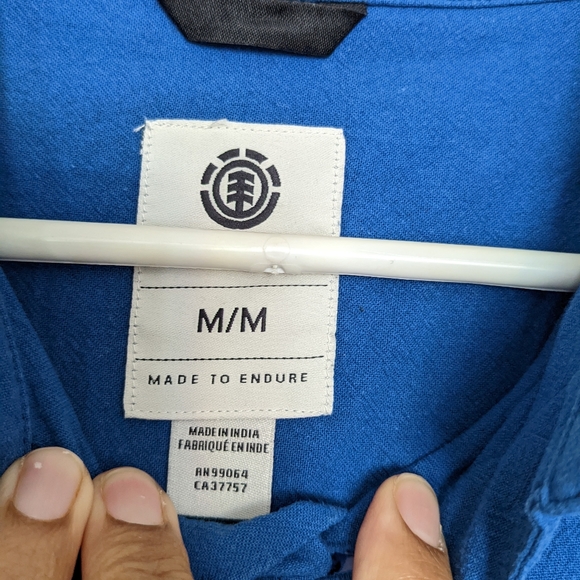 ELEMENT blue button up - Picture 4 of 8